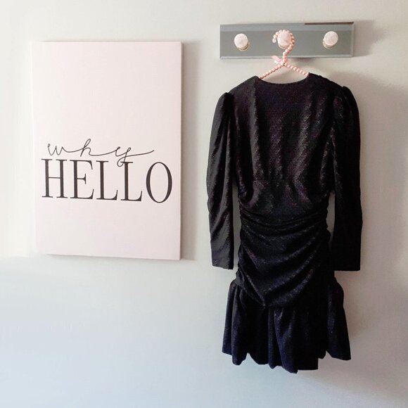 NWOT Maje black mesh metallic gold mini holiday dress, S - Picture 13 of 13